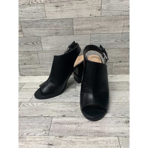 Apt. 9 Women's Profession Peep Toe Ankle Booties 4" Block Heel Black Size 8 - Picture 1 of 9